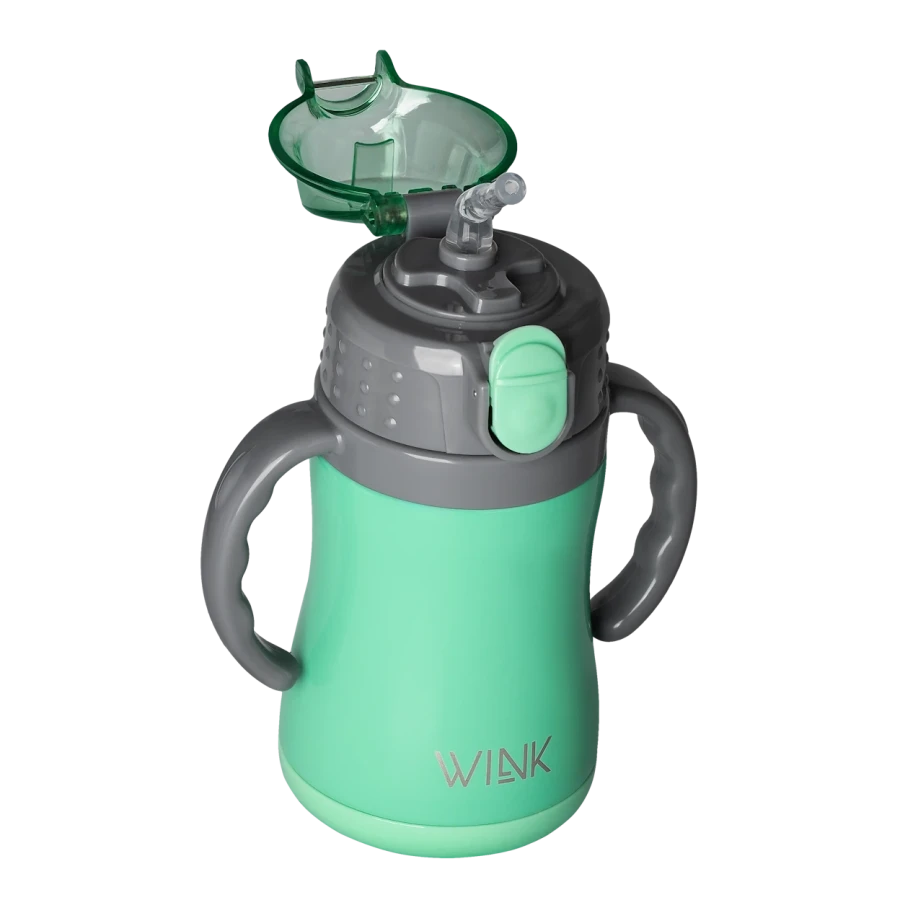 WINK_Mini Bidon Termiczny_GREEN_otwarty.webp