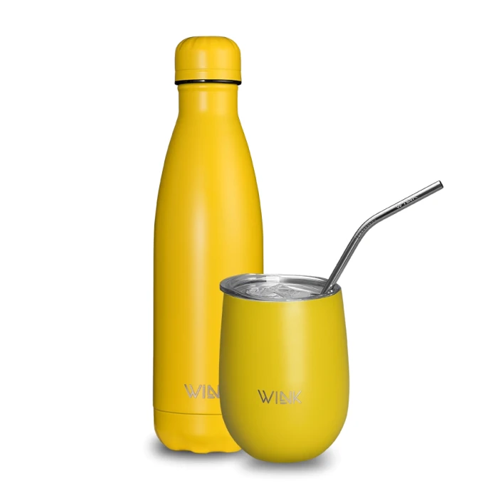 WINK Zestaw Yellow - Butelka termiczna i Tumbler.webp