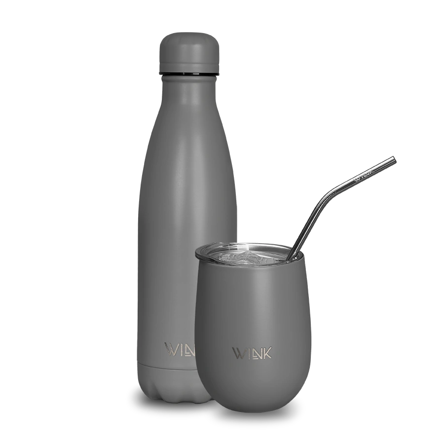 WINK Zestaw Grey - Butelka termiczna i Tumbler.webp