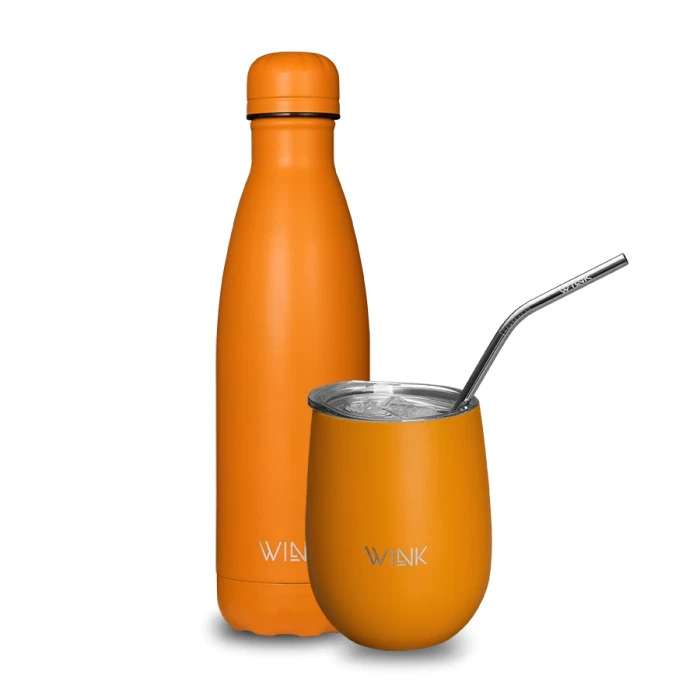WINK Zestaw Orange - Butelka termiczna i Tumbler.webp