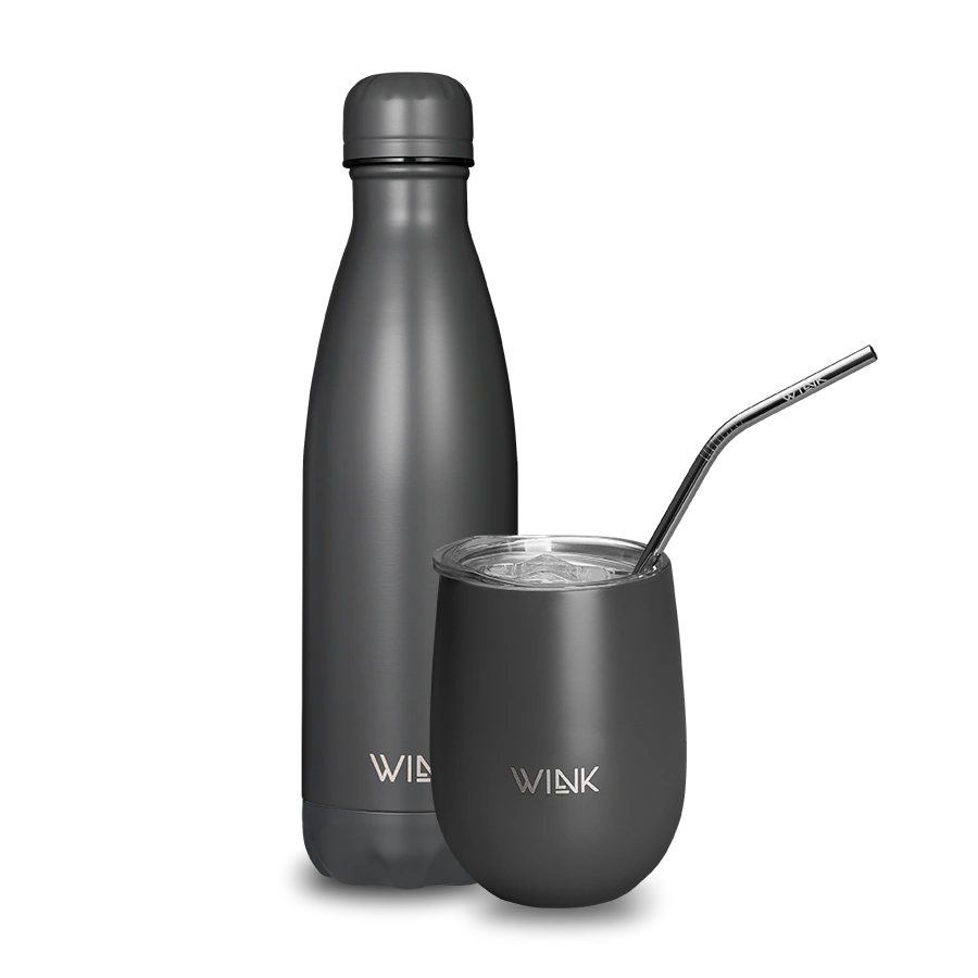 WINK Zestaw Graphite - Butelka termiczna i Tumbler.webp